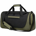 Borsa da viaggio 50 x 25 x 28 cm in poliestere nero verde oliva - con tracolla e tasche con zip