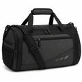 Borsa sportiva 50 x 25 x 28 cm in tessuto sintetico nero grigio con tracolla regolabile