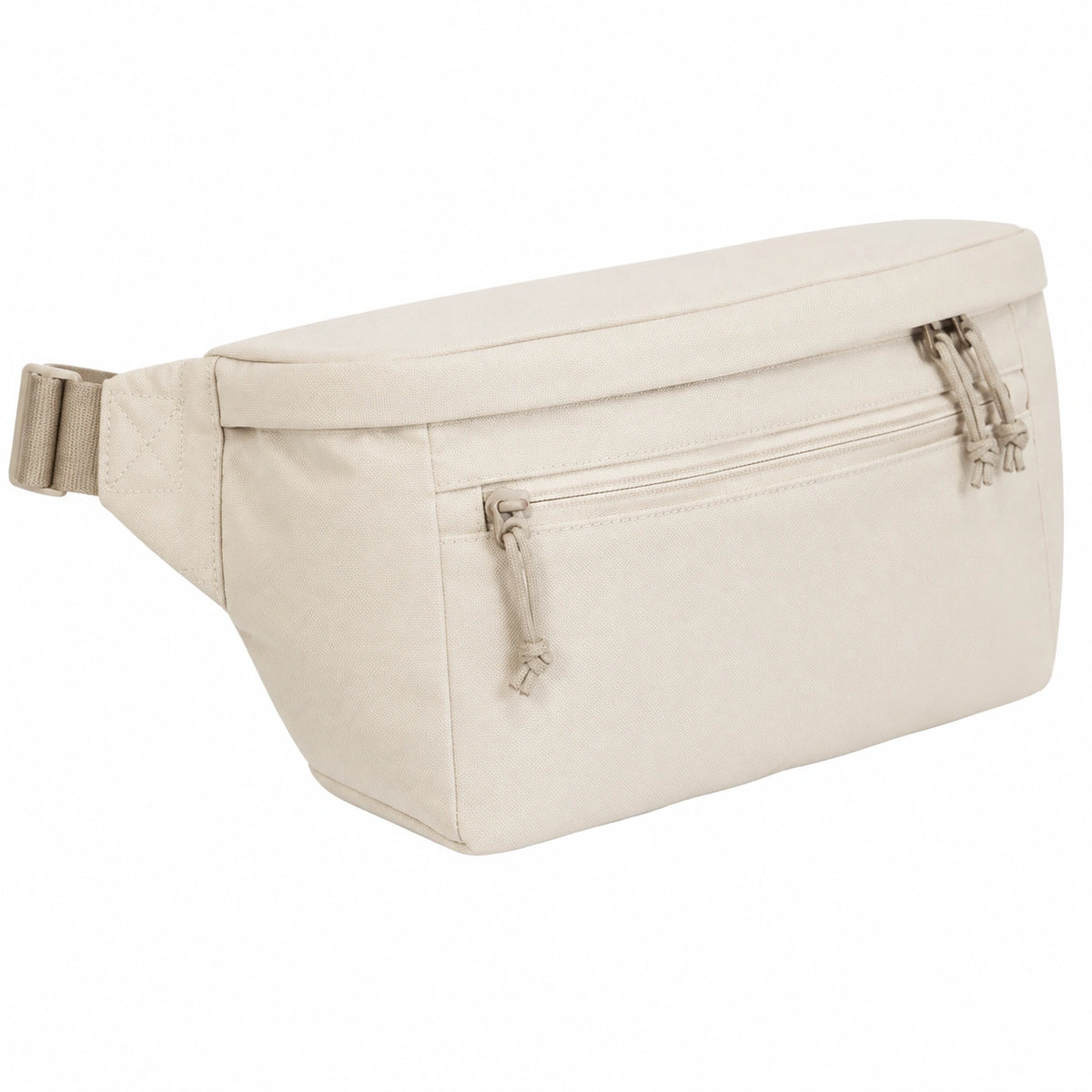 Marsupio 32 x 8 x 17 cm in tessuto beige con tasche zip per uso quotidiano