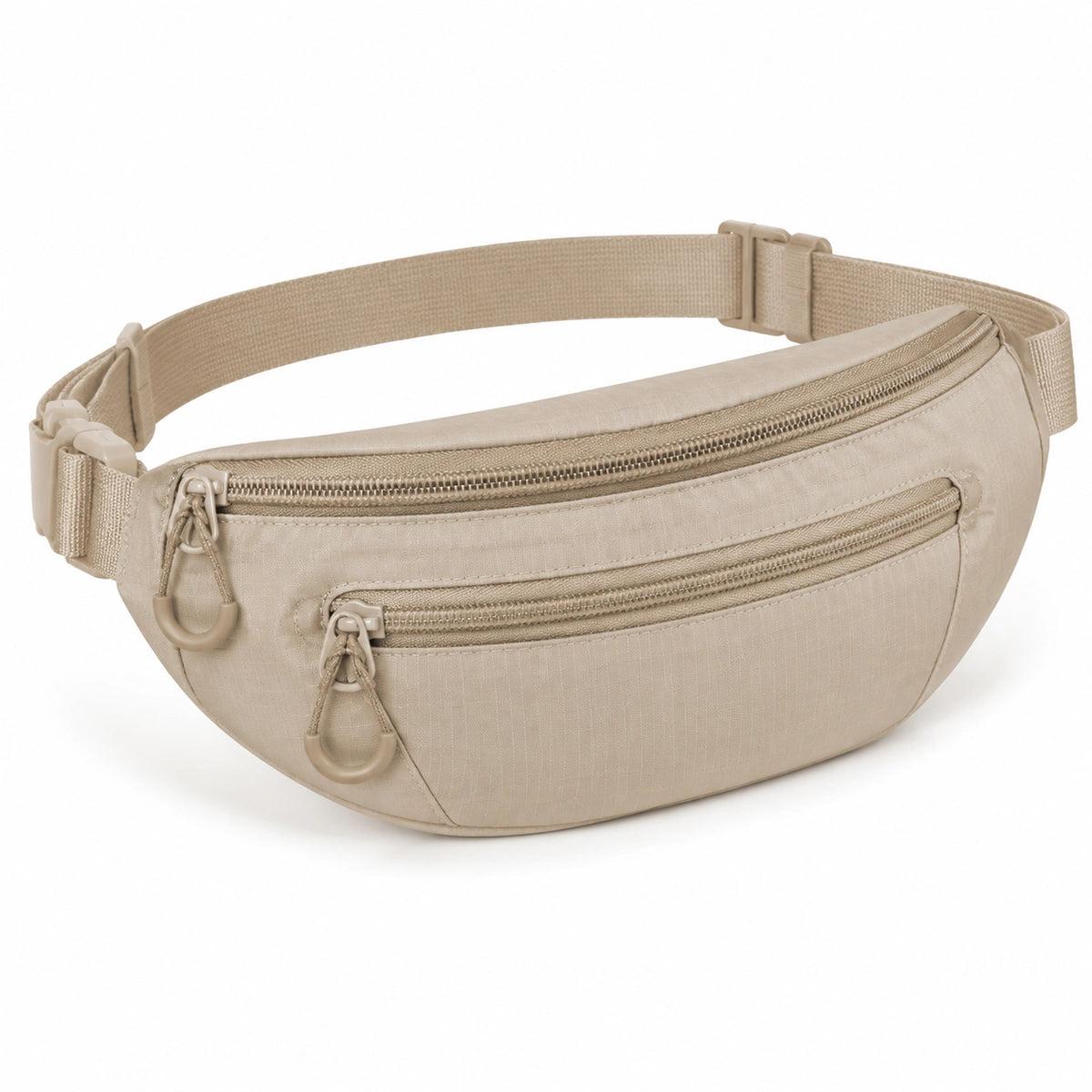 Marsupio 30 cm in tessuto sintetico beige - regolabile con tasche zip