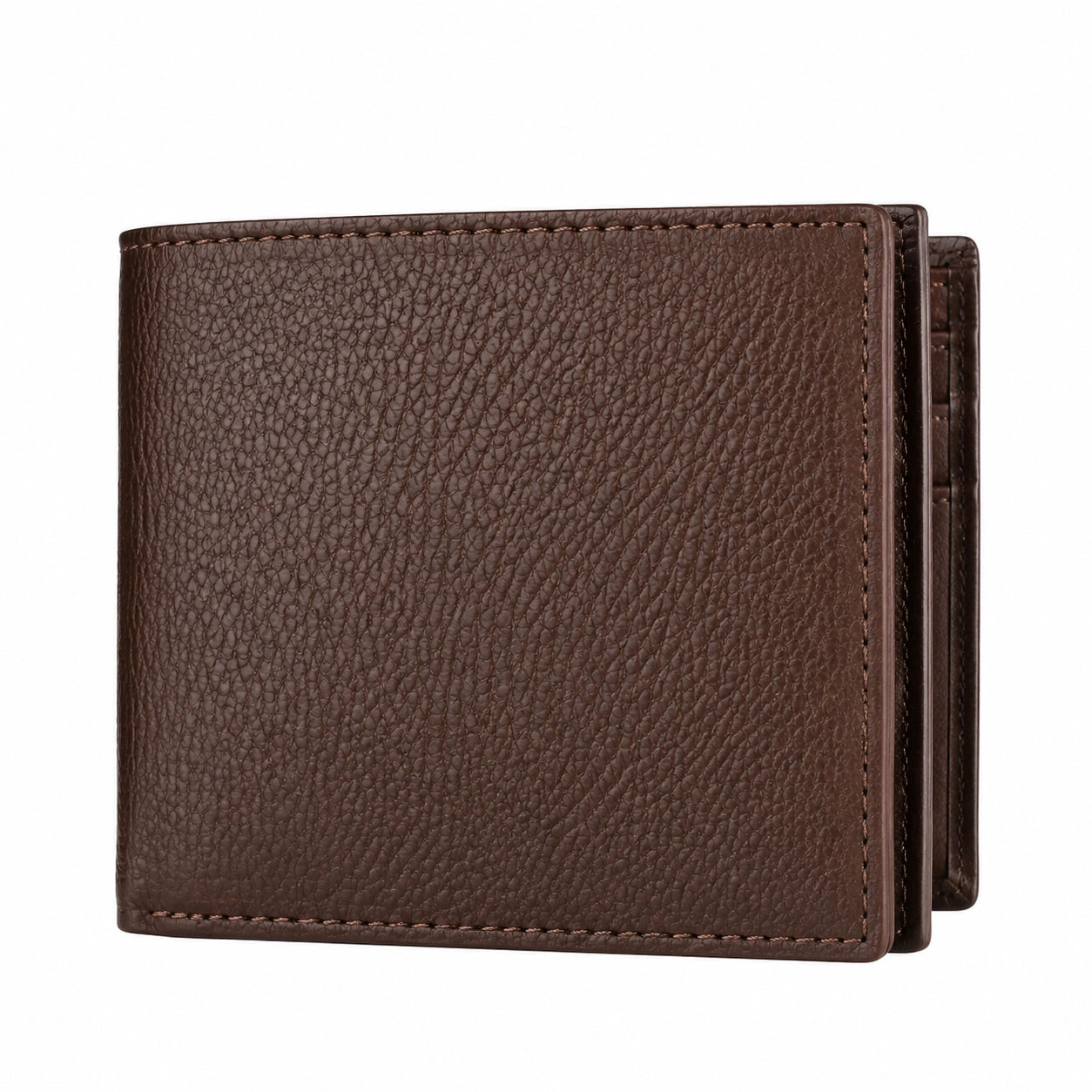 Portafoglio uomo 12 x 9.5 x 2 cm in similpelle marrone - pieghevole
