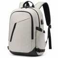 Zaino 32 x 18 x 48 cm grigio in tessuto sintetico con scomparti e porta esterna