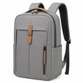 Zaino 30 x 15 x 45 cm in tessuto grigio per computer stile urbano